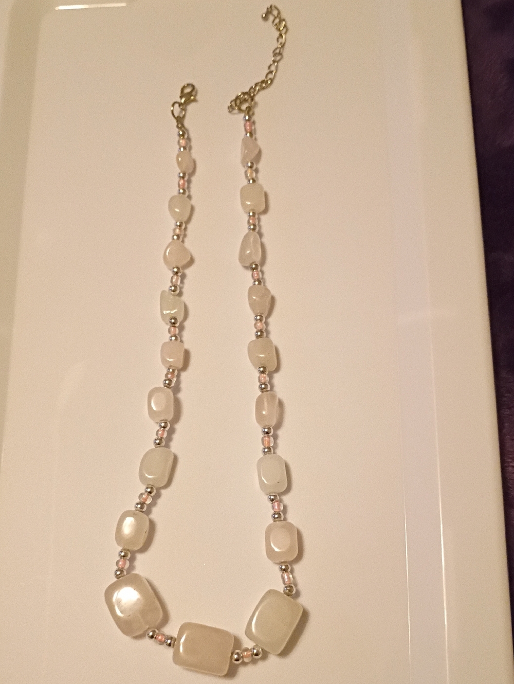 Elegant Cream Beaded Necklace - Women's Jewelry
